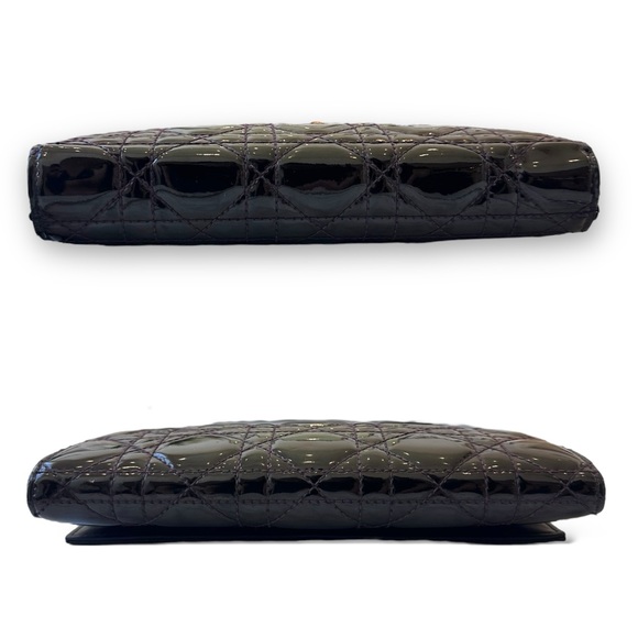 Christian Dior Cannage Paten Leather Wallet on Chain Black - Picture 5 of 14